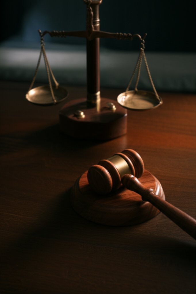 Gavel representing justice and law